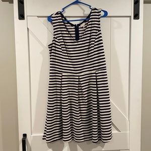 Navy striped dress with pockets
